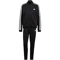 adidas Basic 3-Stripes Tricot Track Suit Tracksuit, Grey Four, XL